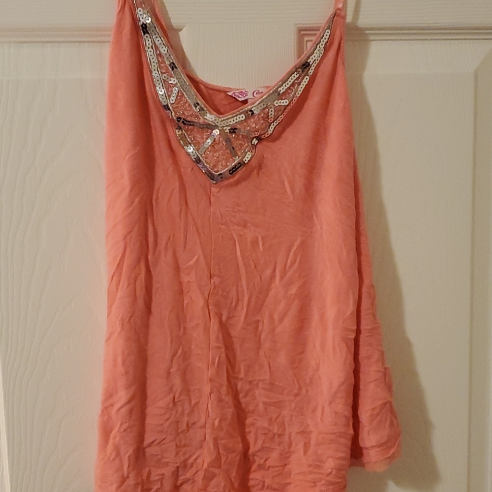 Sequined tank top